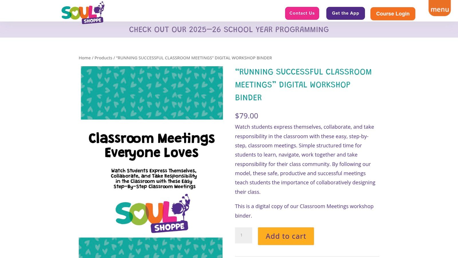 Soul Shoppe: Running Successful Classroom Meetings Digital Workshop Binder
