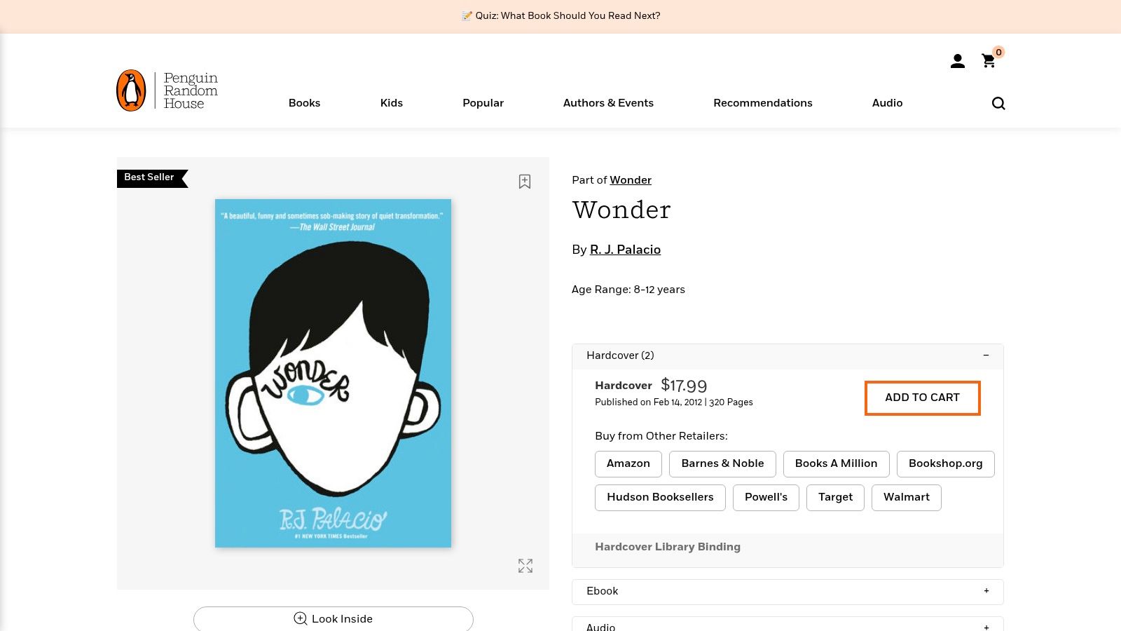 Wonder (R. J. Palacio)