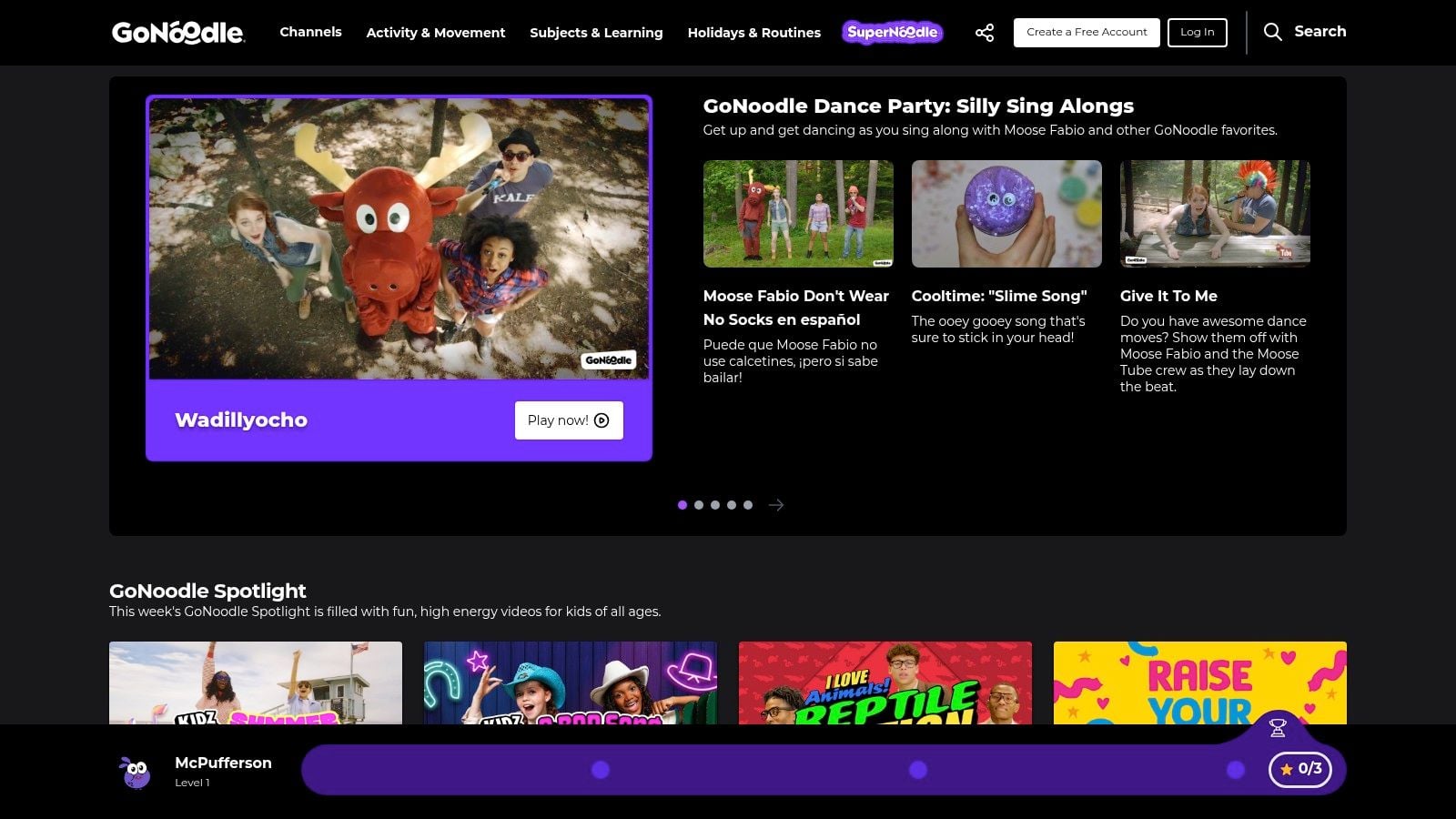 GoNoodle (and SuperNoodle)