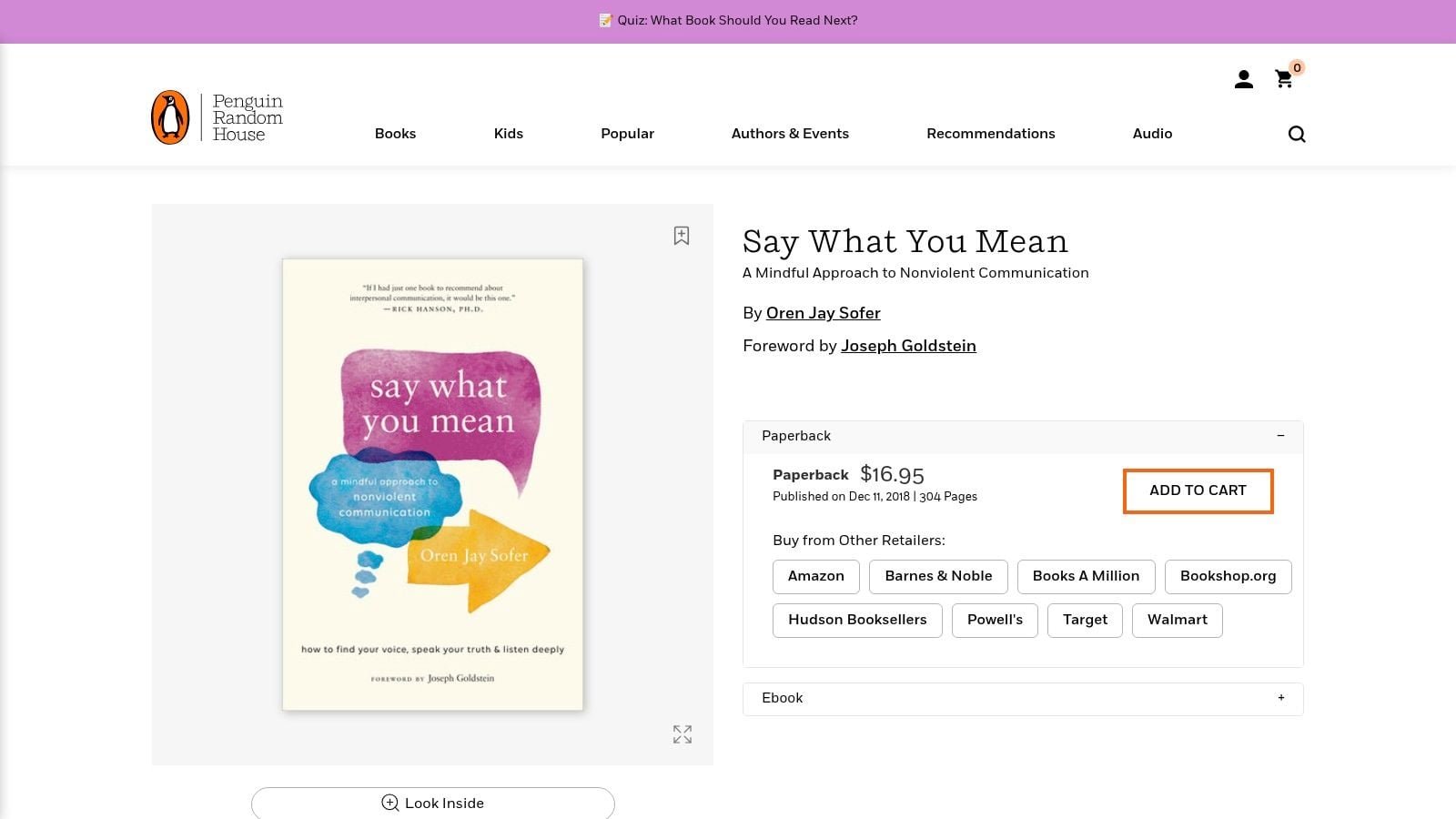 Say What You Mean: A Mindful Approach to Nonviolent Communication, Oren Jay Sofer