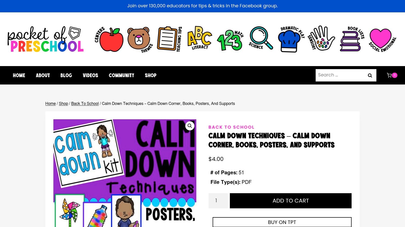 Calm Down Techniques – Calm Down Corner, Books, Posters, and Supports (Pocket of Preschool)