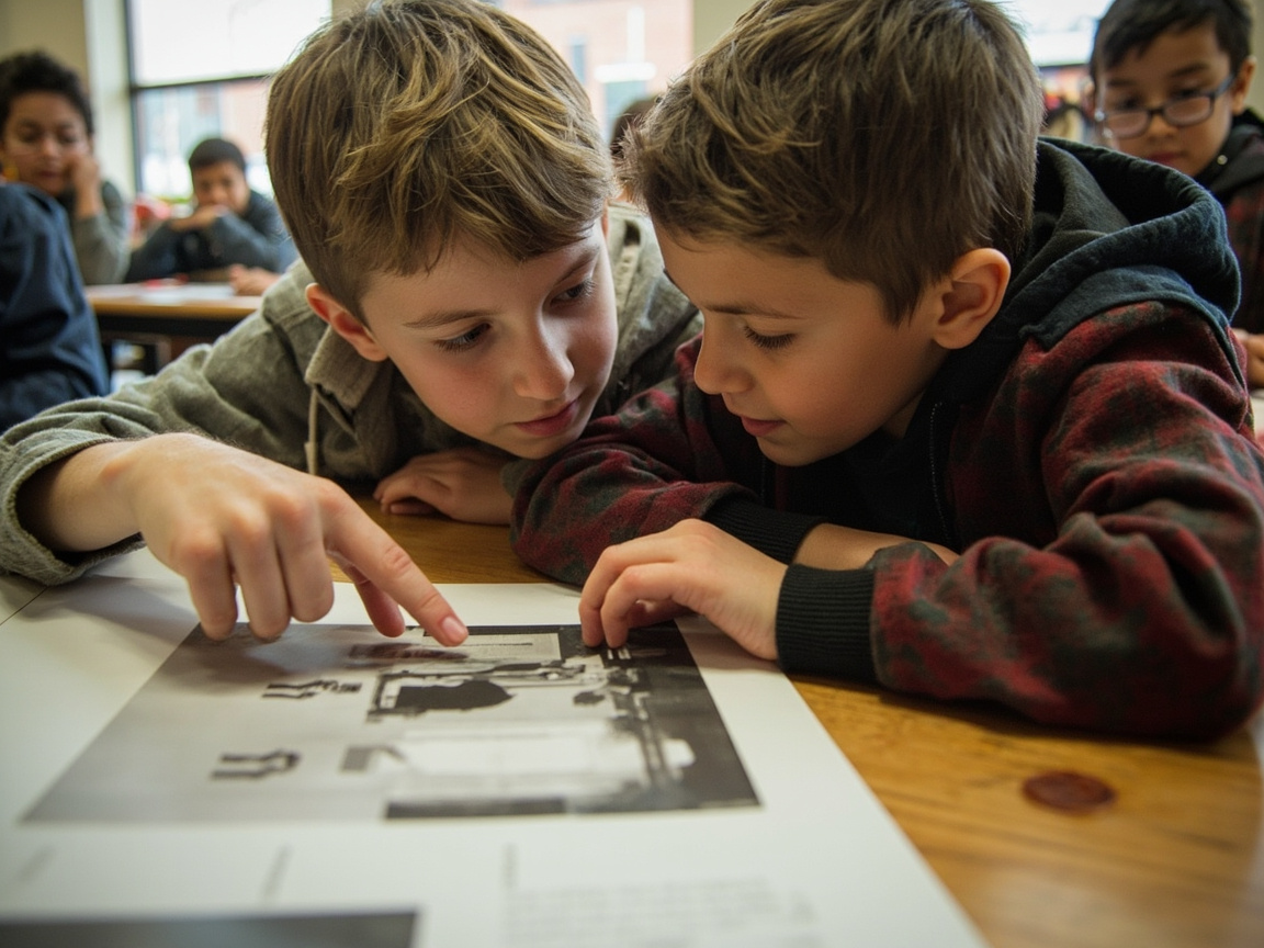 Middle school students practicing perspective-taking as an emotional intelligence activity