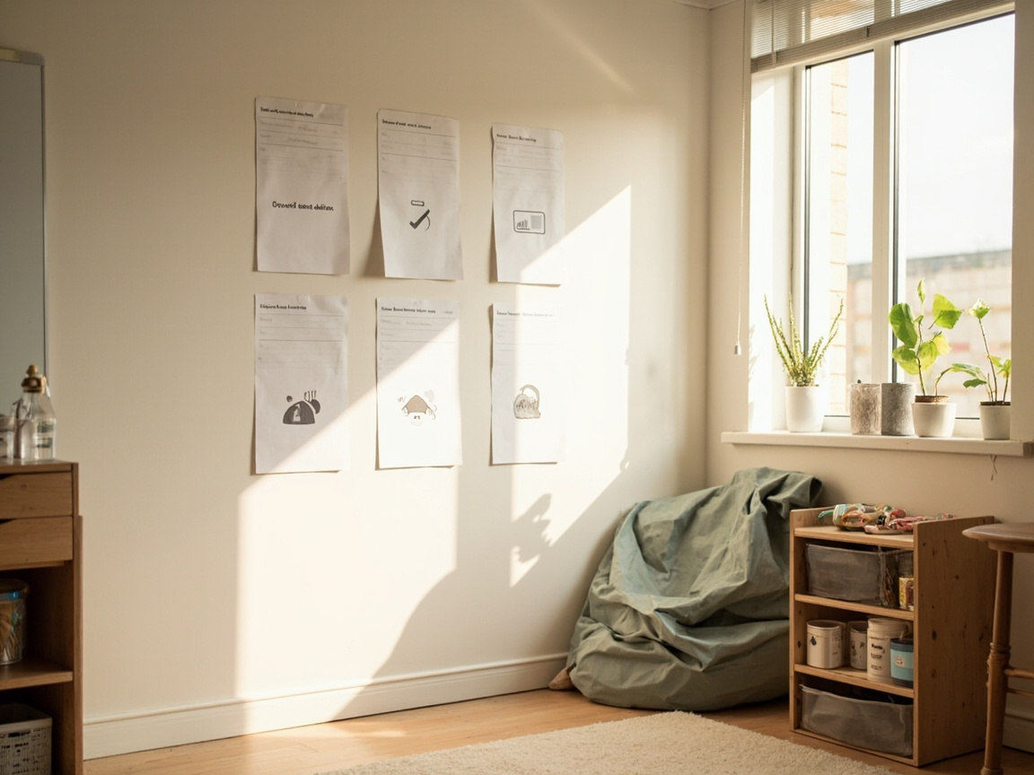 Visual schedule and calm corner supporting classroom SEL routines for ADHD students