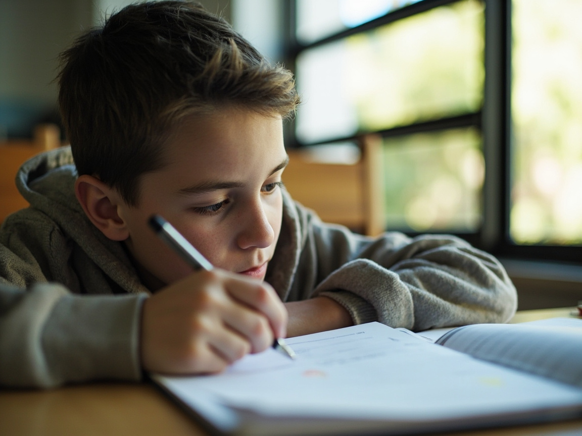 High school student journaling during a self-awareness social emotional learning activity